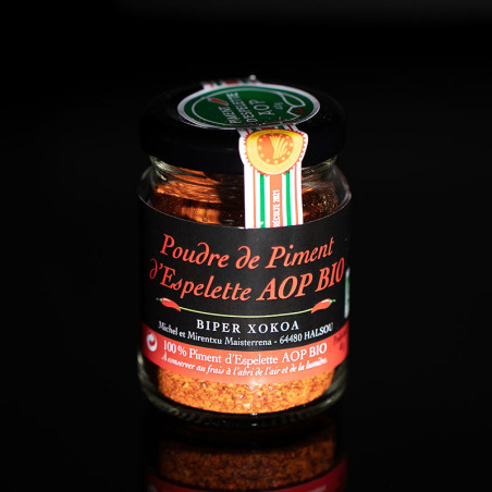 Piment d'Espelette en poudre AOP BIO*