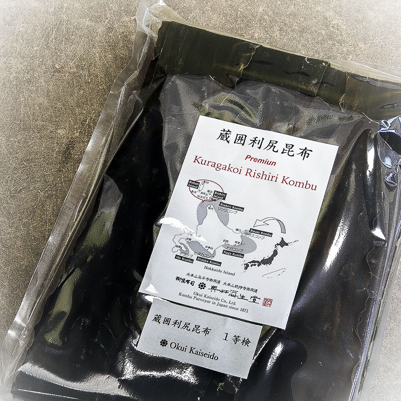 Kura-gakoi cellar-aged wild kombu seaweed from the Rishiri and Rebu...