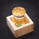 Recipiente MASU de madera Hinoki para sake para 1 porción, 