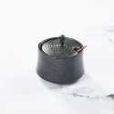 Shichimi-karashi-pot de especias, diseño de cristal negro