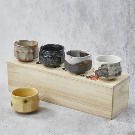 Set of 5 handmade sake cups