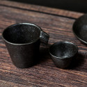 Shizuru  sake set, black and silver