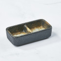 Sushi or spice seasoning dish, 2 compartments