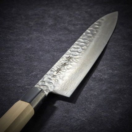 Couteau Chef lame Damassée 45 couches martelée 210 mm
