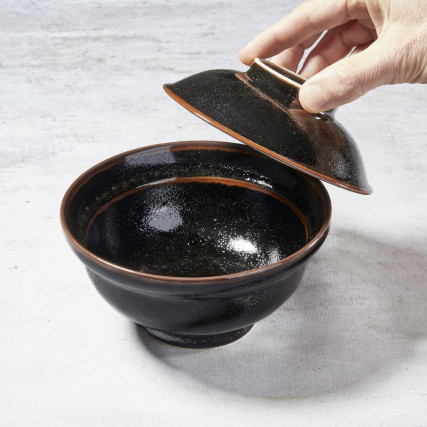 Bol à donburi (unagi, katsu-don), design yuzu-tenmoku Japanese Tableware