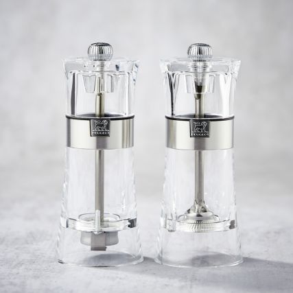 Duo of Pepper/Salt mills 14cm Transparent