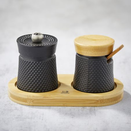 BALI 8cm Pepper Mill + Spice Container Set