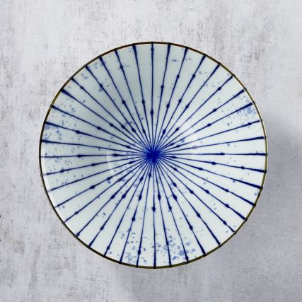 Bol à rāmen, porcelaine Minoyaki, motif FUKIZUMITOKUSA