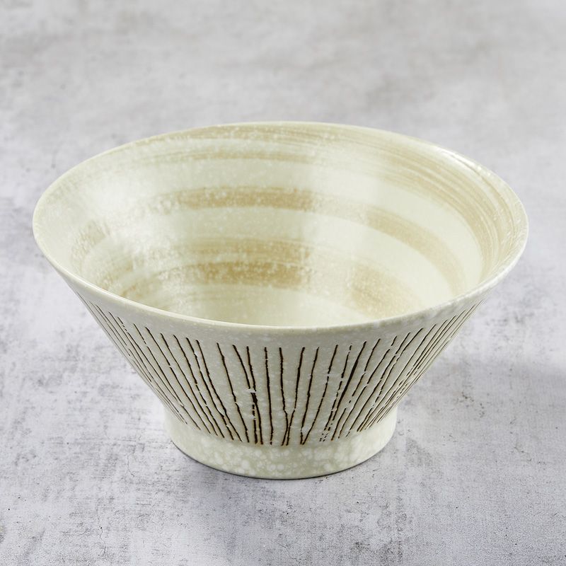 Bol à rāmen, porcelaine Minoyaki, motif HORITOKUSASHIRO