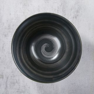 Minoyaki porcelain rāmen bowl, HORITOKUSAKURO pattern