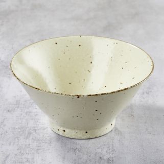 Minoyaki porcelain rāmen bowl, SHIROKESYOU pattern