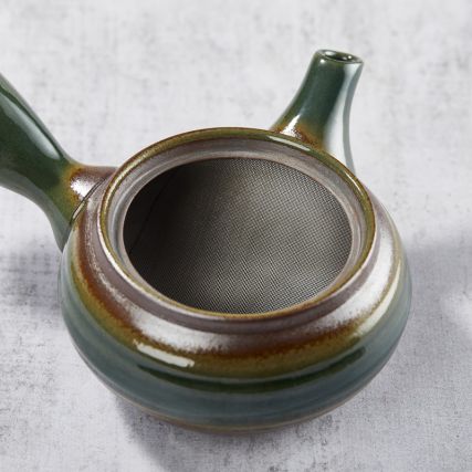 HIRAMARUORIBE Banko Yaki kyusu teapot