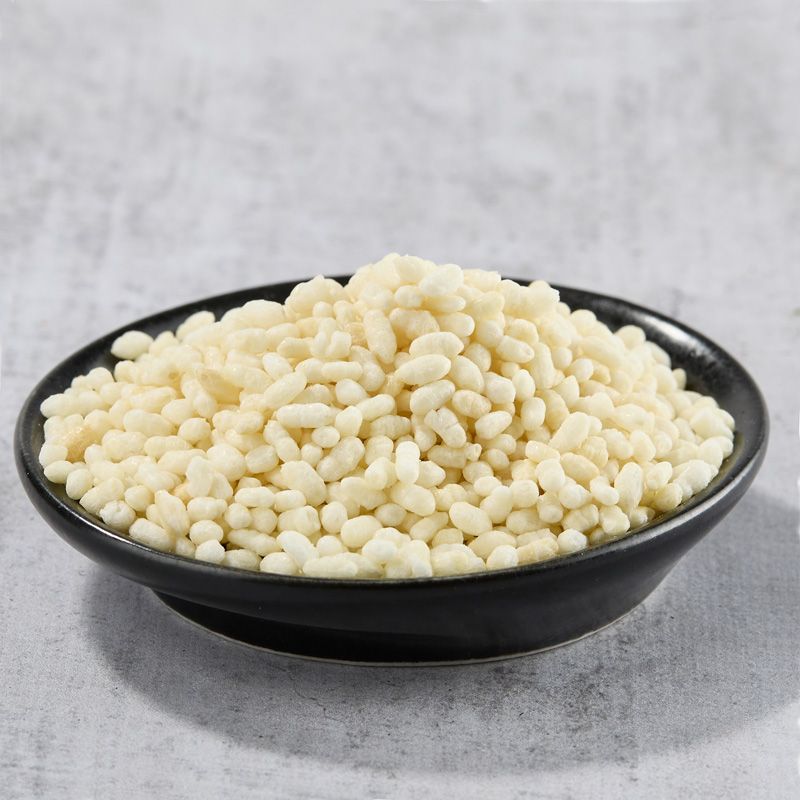 Puffed glutinous rice grains