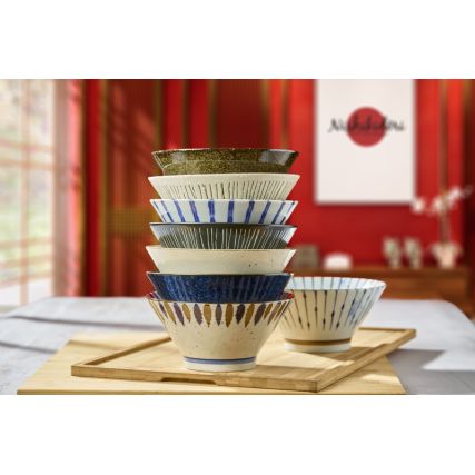 Tazón de porcelana Minoyaki para rāmen, diseño DAMITOKUSA