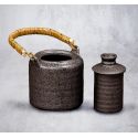 Sake heating pot with Ibushi handle