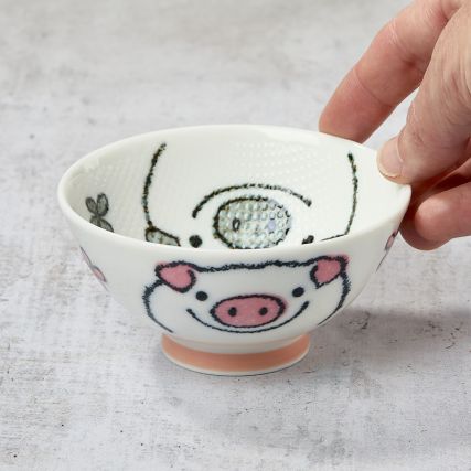 Animal design rice bowls