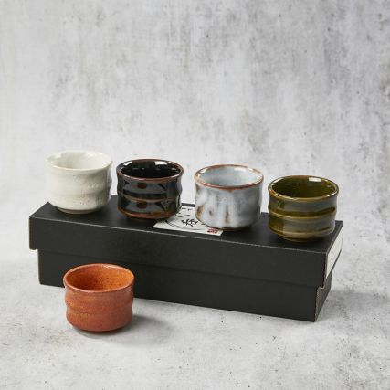 Junmai Sake & set of 5 sake cups