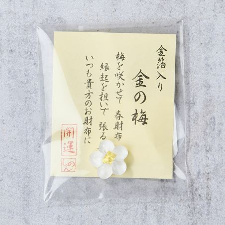 White plum blossom ENGIMONO lucky charm