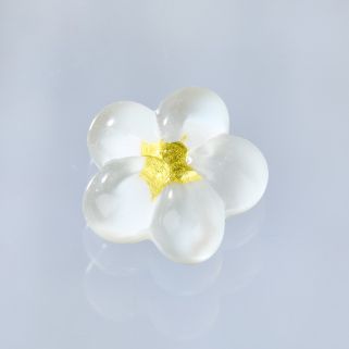 White plum blossom ENGIMONO lucky charm